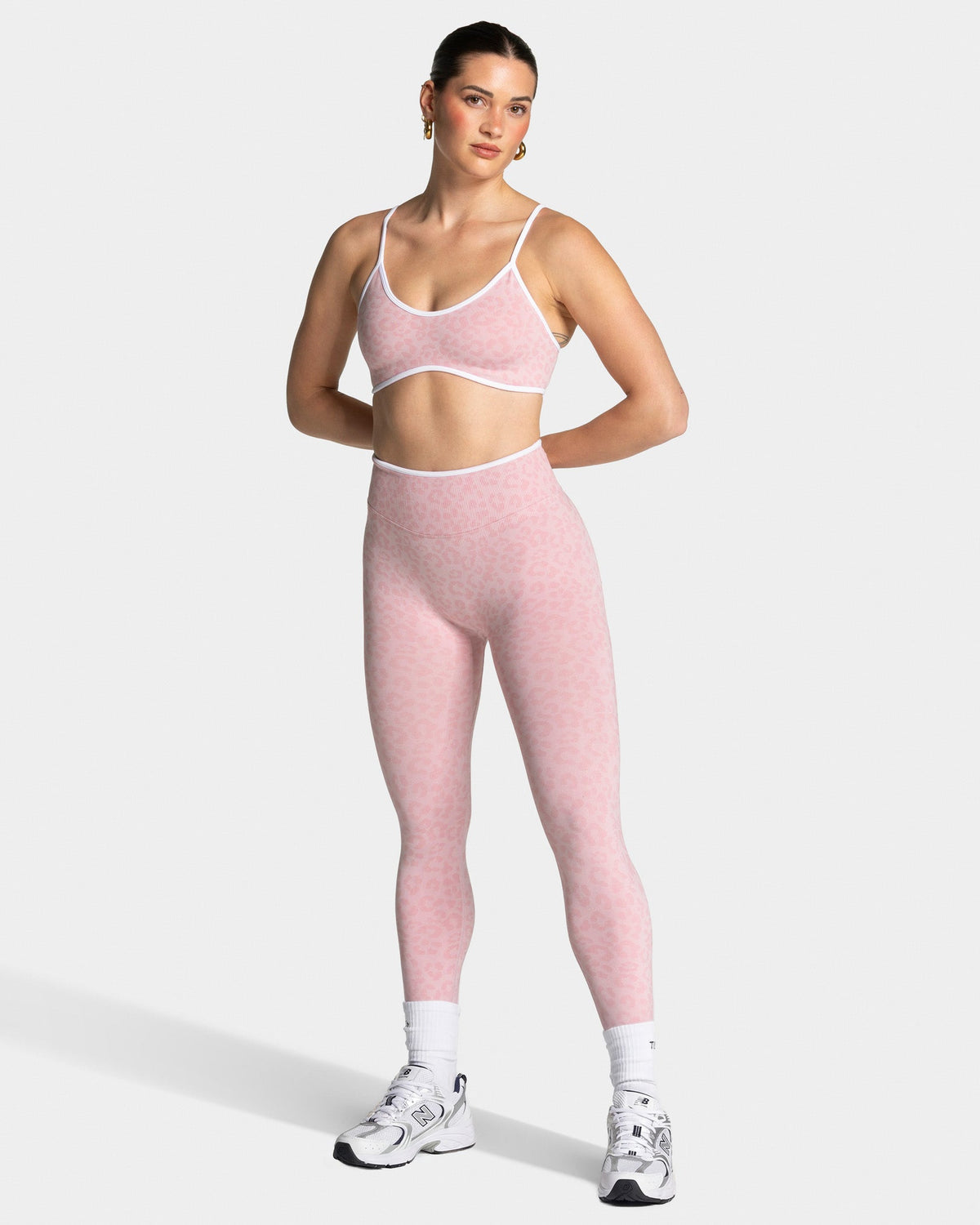 Legging Sculpt Scrunch Contrastline « léopard rose »