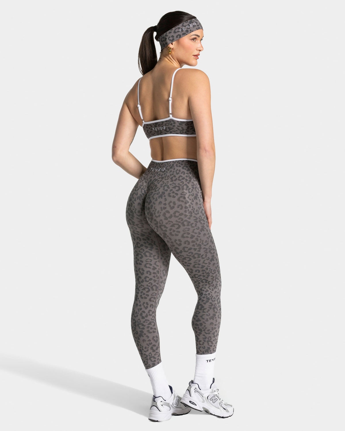 Legging Sculpt Scrunch Contrastline « léopard graphite »