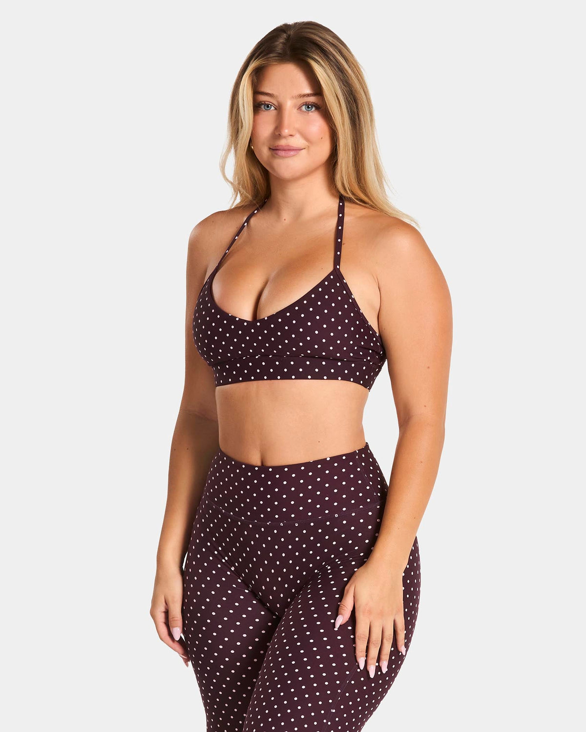 Brassière dos nu Allrounder « pois merlot »