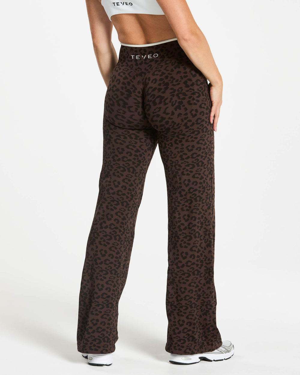 Pantalon Straight Leg Sculpt Scrunch Contrastline standard « Léopard Espresso »