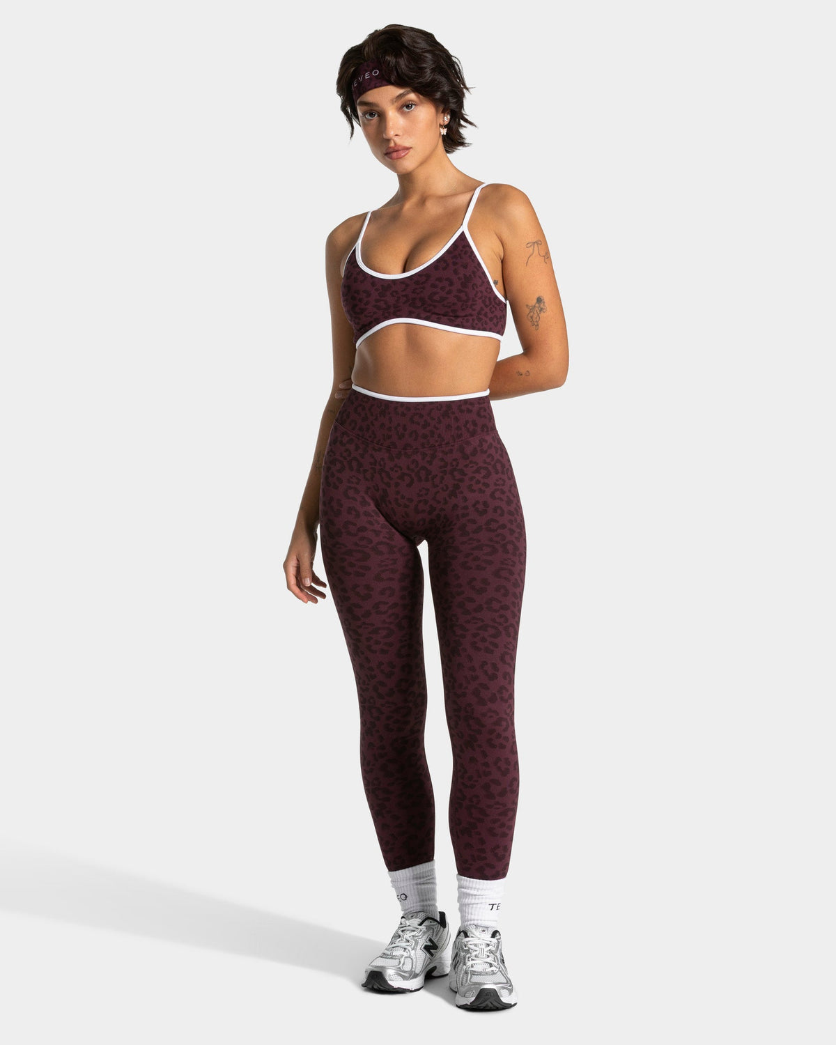 Legging Sculpt Scrunch Contrastline « léopard Merlot »