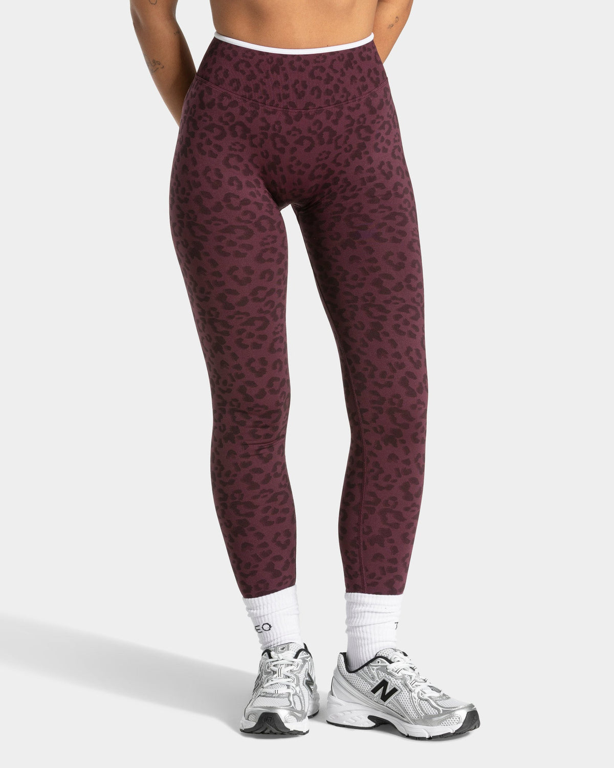 Legging Sculpt Scrunch Contrastline « léopard Merlot »