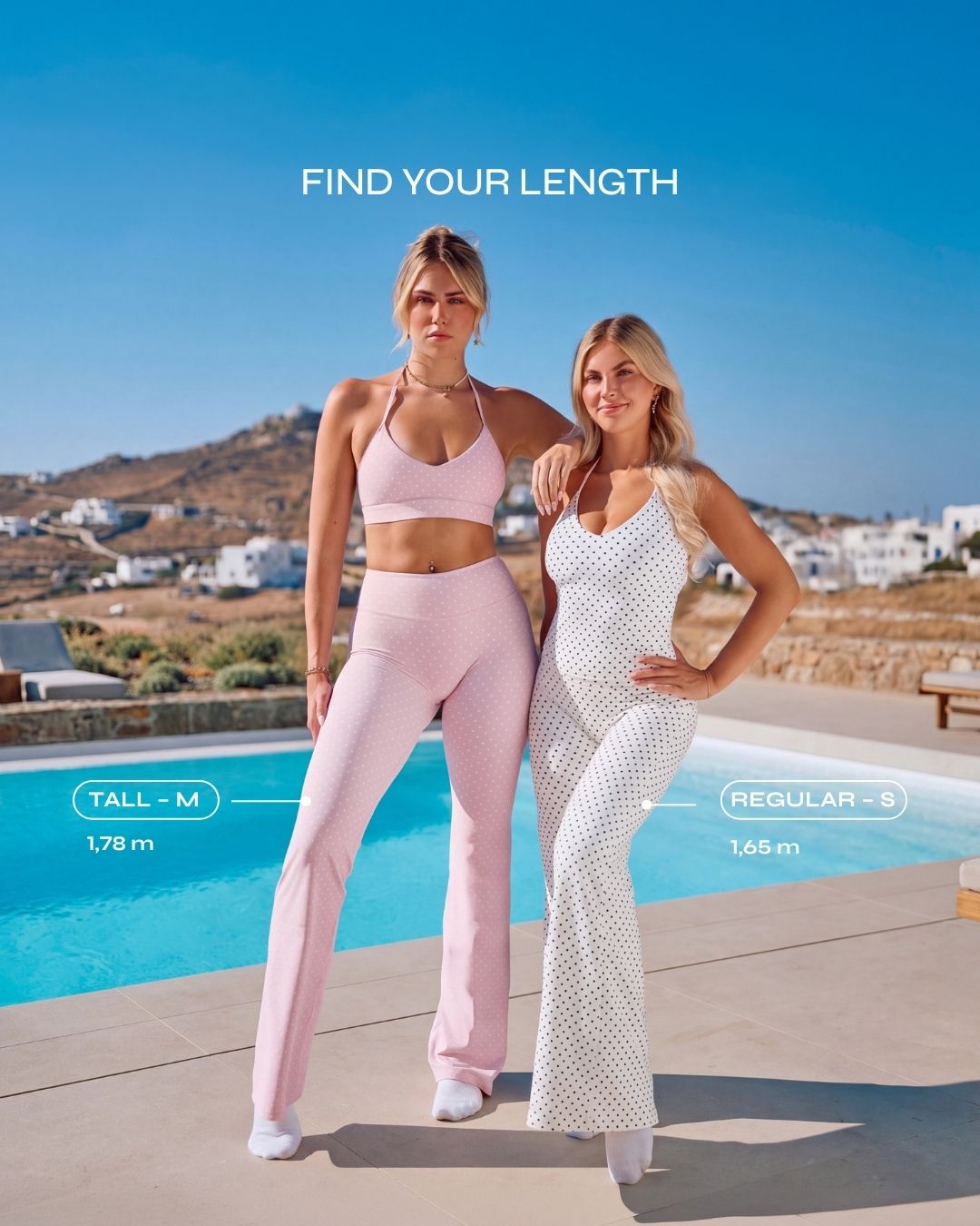 Legging évasé standard Allrounder « pois sur fond blanc »