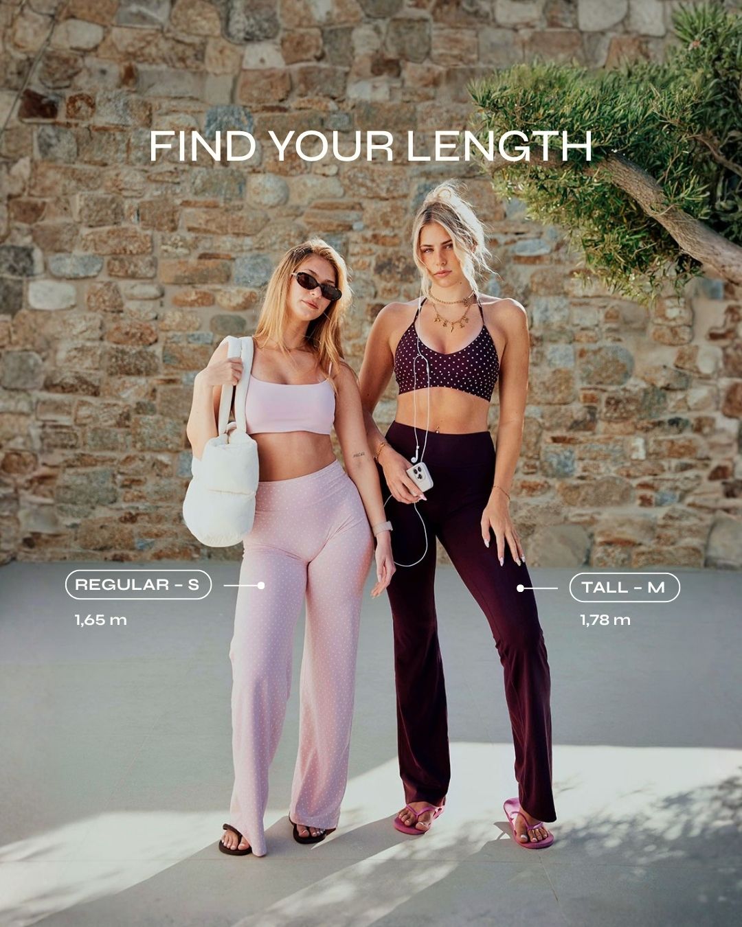 Pantalon à jambe droite et coupe longue Allrounder « pois sur fond blanc »