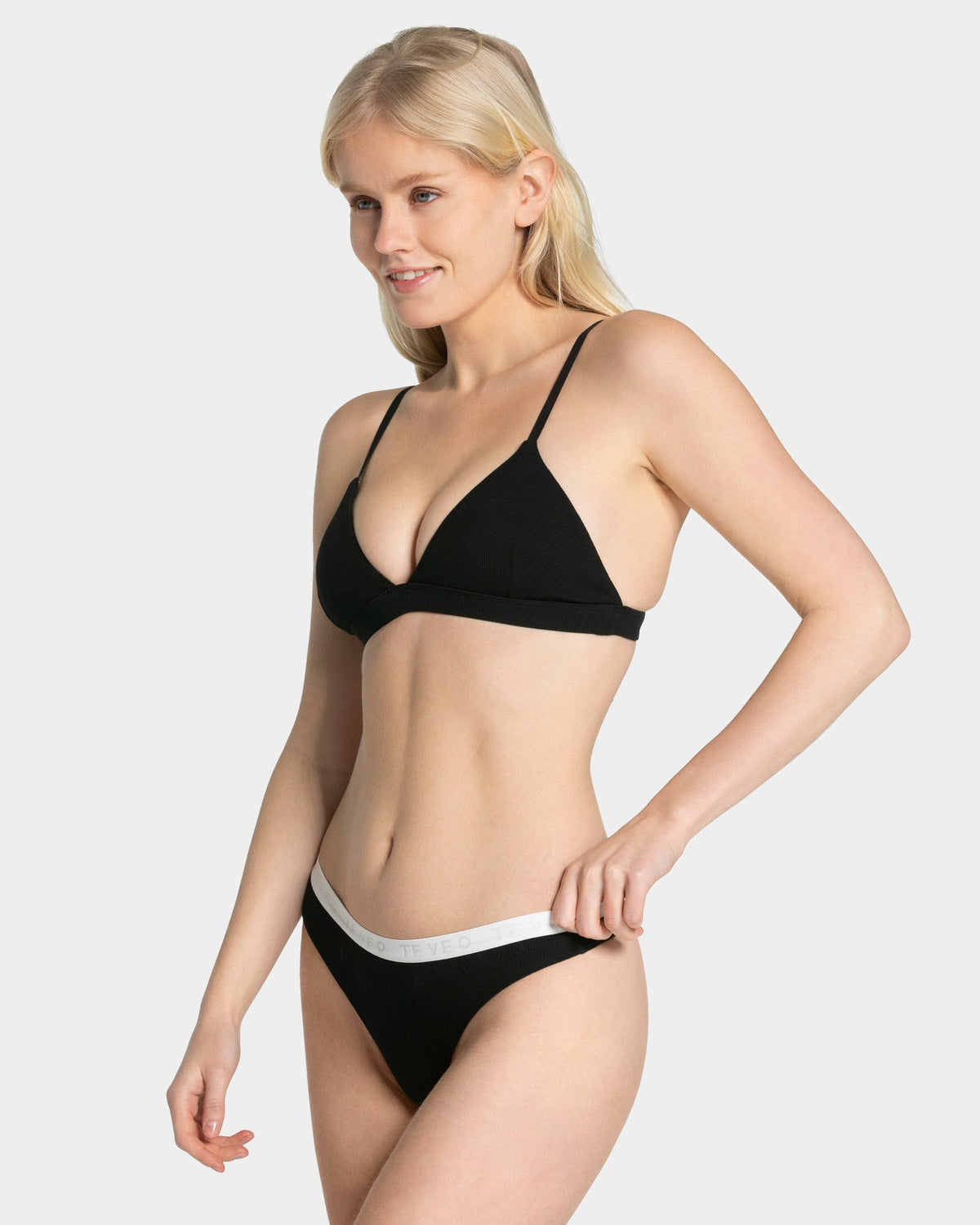 Brassière côtelé Soft « Noir »