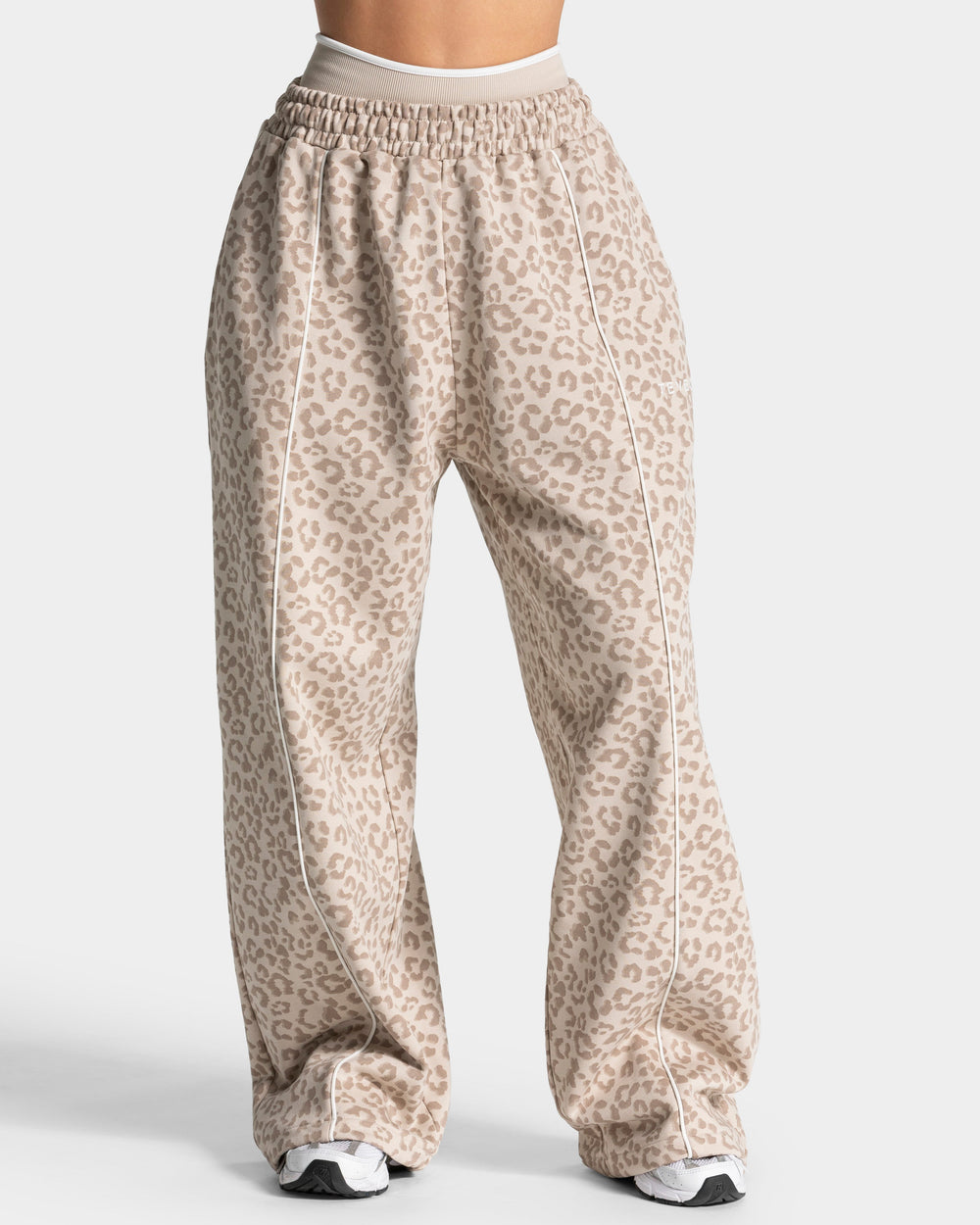 Pantalon de jogging Wide Leg Contrastline « léopard »