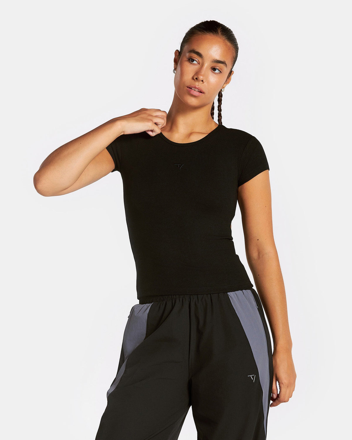 T-shirt côtelé Track « noir »