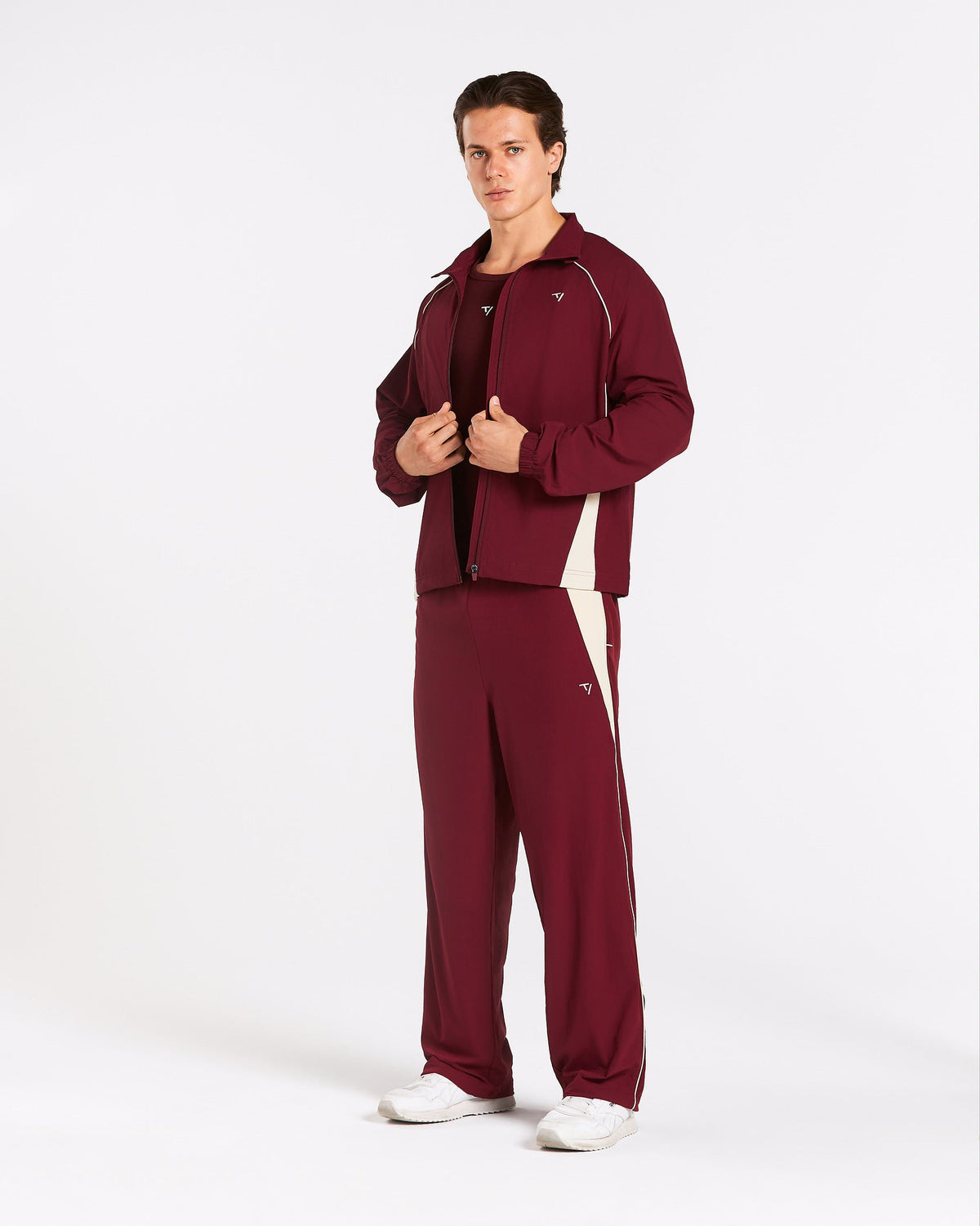 Veste de sport zippée Track « bordeaux »