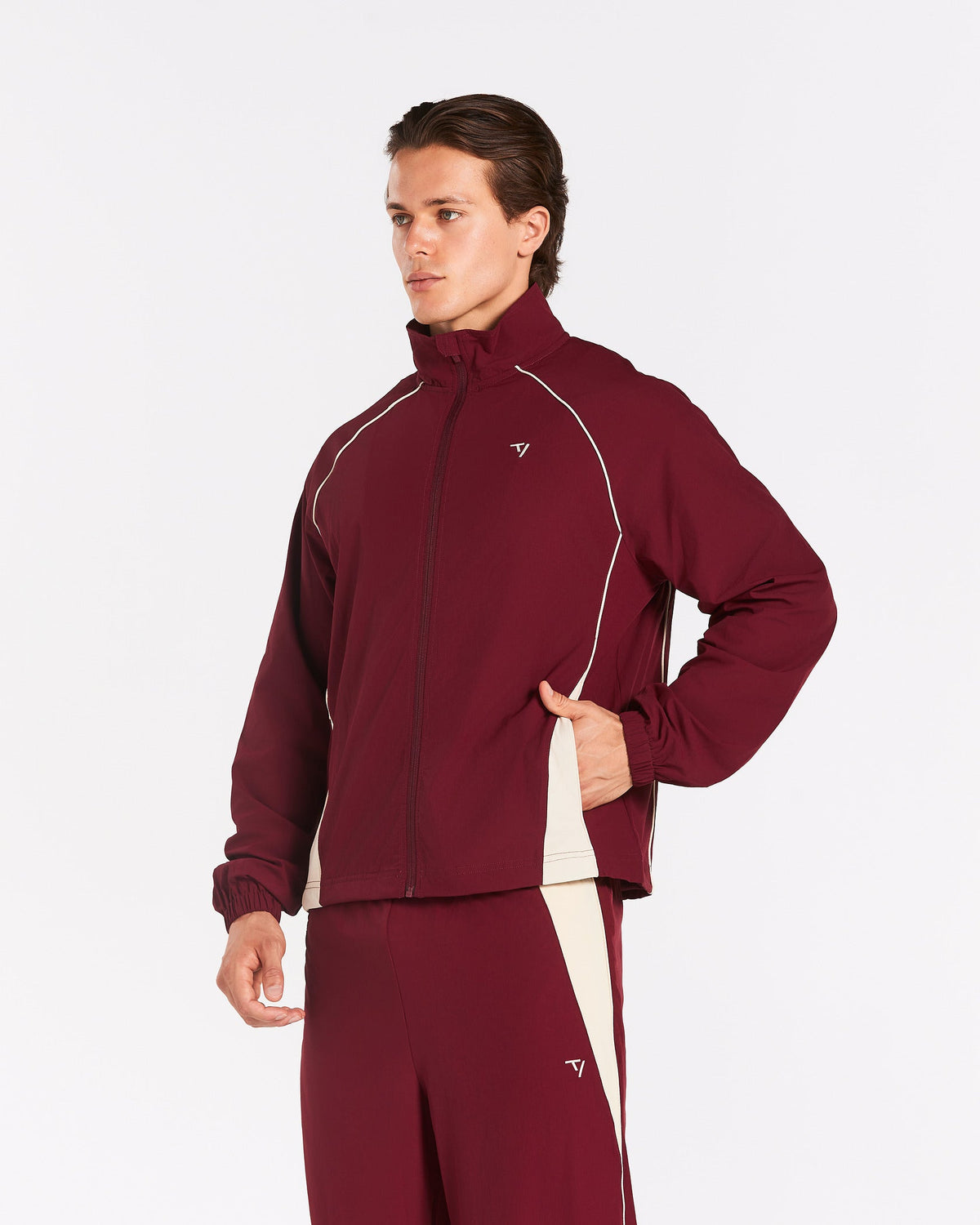 Veste de sport zippée Track « bordeaux »