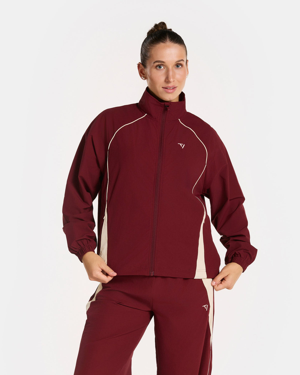 Veste de sport zippée Track « bordeaux »